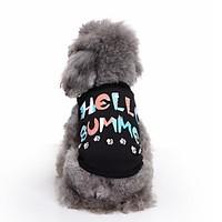 Cat Dog Shirt / T-Shirt Vest Dog Clothes Summer Letter Number Cute Fashion Casual/Daily Hello Summer Pet Clothes