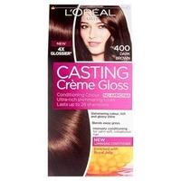 Casting Creme Gloss 400 Dark Brown Semi Permanent Hair Dye, Brunette