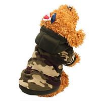 Cat Dog Coat Hoodie Dog Clothes Winter Spring/Fall Camouflage Fashion Keep Warm Camouflage Color Leopard