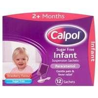calpol infant 2 months strawberry flavour sachets 12s