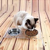 Cat Dog Bowls Water Bottles Feeders Pet Bowls Feeding Waterproof Portable Transparent