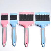 cat dog grooming brush double sided blushing pink blue