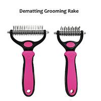 Cat Dog Dematting Pet Grooming Comb with 2 Sided Professional Grooming Rake