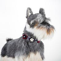 cat dog floral adjustable collar bowtie