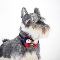 cat dog adjustable fashion star collar bowtie with bells