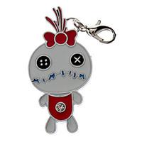 cat dog tag bowknot cartoon design white metal