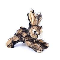 Cat Toy Dog Toy Pet Toys Plush Toy Squeak / Squeaking Rabbit Textile Brown