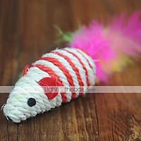 Cat Toy Pet Toys Teaser Feather Toy Mouse Textile