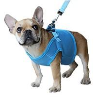 cat dog harness leash adjustableretractable breathable safety solid re ...