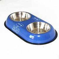 Cat Dog Bowls Water Bottles Feeders Pet Bowls Feeding Waterproof Portable Blue Red