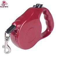 Cat Dog Leash Waterproof Adjustable/Retractable Red Black Blue Pink Plastic