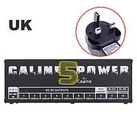 Caline CP-05 Power Supply for Effect Pedal with Blue LED Light Black plug is UK standard