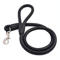 Cat Dog Leash Adjustable/Retractable Breathable Running Safety Training Solid Genuine Leather