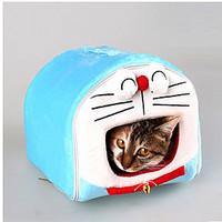 Cat Dog Bed Pet Mats Pads Cartoon Waterproof Portable Soft Tent Light Blue