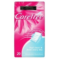 carefree with cotton extract 20 single wrapped breathable pantyliners