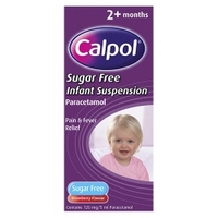 Calpol Sugar Free Infant Suspension Strawberry Flavour 2+ Months 100ml