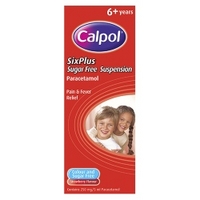 calpol sixplus sugar free suspension strawberry flavour 200ml