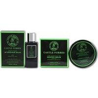 castle forbes lime essential oil 150ml aftershave balm and 200ml shavi ...