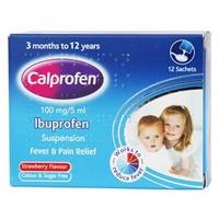 calprofen sugar free ibuprofen 100mg sachets 12 sachets