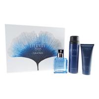Calvin Klein Eternity Aqua For Men Giftset EDT Spray 100ml + Body Spray 152g + A/S Balm 100ml