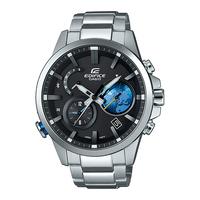 Casio EDIFICE Smartphone Link Bluetooth Dual World Time Watch EQB-600D-1A2 - Black