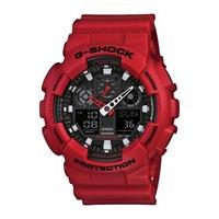 Casio G-SHOCK Standard Analog Digital Watch GA100B 4A - Red