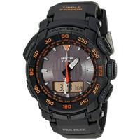 casio pro trek triple sensor tough solar watch prg 550 1a4 black orang ...