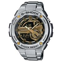 casio g shock g steel analog digital watch gst 210d 9a silver gold