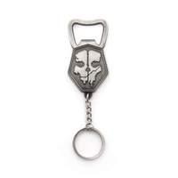 Call of Duty Ghosts Brushed Metal Skull Keychain with Bottle Opener