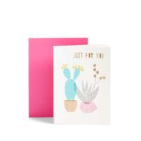 Cacti & Succulents Fold-Out Birthday Card
