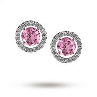 CARAT Silver Pink Gemstone Earrings