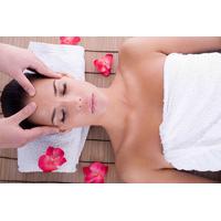 calming facial foot massage and upper body massage