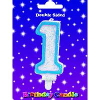 Candle Birthday Number 1 Blue