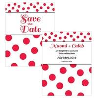 candy colourful save the date card