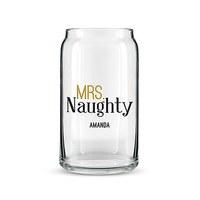 Can Shaped Glass Personalised - Mrs. Naughty Printing