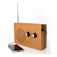 cardboard radio and mp3 speaker