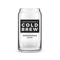 Can Shaped Glass Personalised - Cold Brew Print