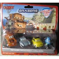 Cars 2 - 4 Pack Collectable Erasers Random