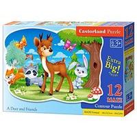 castorland b 120154 a deer and friends premium maxi jigsaw puzzle 12 p ...