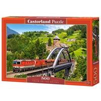castorland b 52462 train on the bridge premium jigsaw puzzle 500 piece