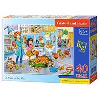 castorland b 040186 a visit at the vet premium maxi jigsaw puzzle 40 p ...
