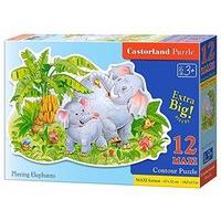 castorland jigsaw premium maxi 12pc playing elephants