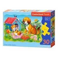 castorland b 03549 dogs in the garden classic jigsaw puzzle 30 piece