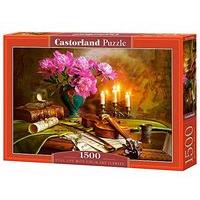 castorland c 151530 still life violin flowers jigsaw puzzle 1500 piece