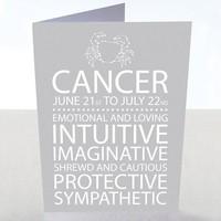 Cancer Star Sign Card