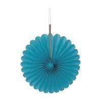 Caribbean Teal Decorative Fans 3 Pack