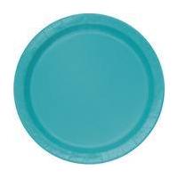 Caribbean Teal Paper Plates 8 Pack