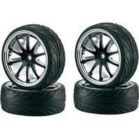 carson modellsport 110 road version wheels on road 10 spoke black 4 pc ...