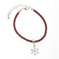 Cancer Research UK Beads of Hope Red Leather Bracelet