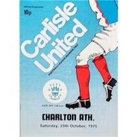 Carlisle Utd v Charlton Athletic - Division 2 - 25th Oct 1975